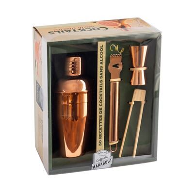 Cocktail sans alcool livre + 1 shaker + jigger + pince - Collectif - Marabout - Coffret - Jeux livres objets - Publicité Cocktail sans alcool livre + 1 shaker + jigger + pince - Collectif - Marabout - Coffret - Jeux livres objets - Publicité
