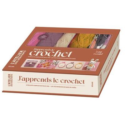 Coffret j'apprends le crochet Avec 4 pelotes, un crochet et du rembourrage - Tisane Crochet - Solar - Coffret - Jeux livres objets - Publicité Coffret j'apprends le crochet Avec 4 pelotes, un crochet et du rembourrage - Tisane Crochet - Solar - Coffret - Jeux livres objets - Publicité