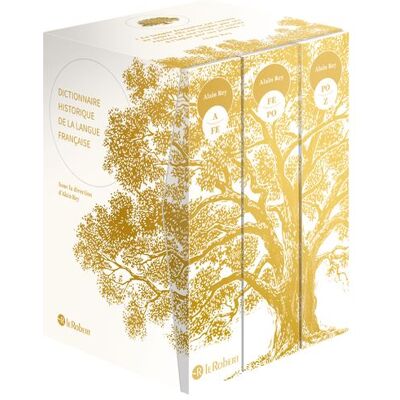 Dictionnaire Historique de la langue française - coffret 3 volumes - blanc - Alain Rey - Le Robert - Coffret - Dictionnaire et encyclopédie - Publicité Dictionnaire Historique de la langue française - coffret 3 volumes - blanc - Alain Rey - Le Robert - Coffret - Dictionnaire et encyclopédie - Publicité