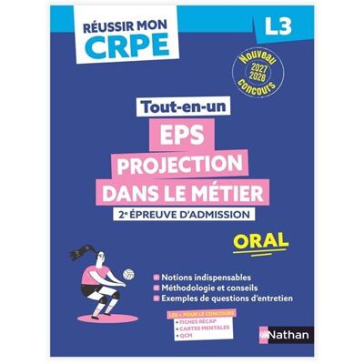 Réussir mon CRPE - EPS et Projection dans le métier Admission concours L3 Oral 2027-2028 - Cédric Faure - Nathan - broché - Scolaire / Universitaire - Publicité Réussir mon CRPE - EPS et Projection dans le métier Admission concours L3 Oral 2027-2028 - Cédric Faure - Nathan - broché - Scolaire / Universitaire - Publicité