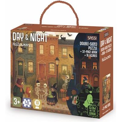 Day& Night - Halloween Avec 40 pièces et 10 silhouettes - Matteo Gaule - Sassi - Boîte ou accessoire - Jeux livres objets - Publicité Day& Night - Halloween Avec 40 pièces et 10 silhouettes - Matteo Gaule - Sassi - Boîte ou accessoire - Jeux livres objets - Publicité