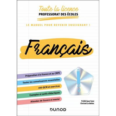 Toute la licence Professorat des écoles - Français Le manuel pour devenir enseignant - Frédérique Saez - Dunod - ebook (ePub) - Scolaire / Universitaire - Publicité Toute la licence Professorat des écoles - Français Le manuel pour devenir enseignant - Frédérique Saez - Dunod - ebook (ePub) - Scolaire / Universitaire - Publicité