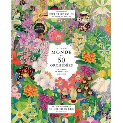 Le tour du monde en 50 orchidées - Puzzle 1000 pièces - Anne-Claire Levaux - Marabout - Boîte ou accessoire - Jeux livres objets - Publicité Le tour du monde en 50 orchidées - Puzzle 1000 pièces - Anne-Claire Levaux - Marabout - Boîte ou accessoire - Jeux livres objets - Publicité