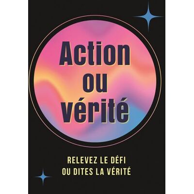 Action ou vérité Relevez le défi ou dites la vérité - Collectif - Chantecler - Boîte ou accessoire - Jeux livres objets - Publicité Action ou vérité Relevez le défi ou dites la vérité - Collectif - Chantecler - Boîte ou accessoire - Jeux livres objets - Publicité
