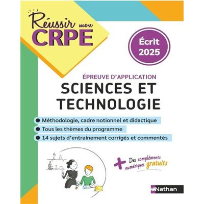 Réussir mon CRPE Sciences et Techno - Epreuve d'application - Ecrit 2025 - Franck Douet - Nathan - broché - Scolaire / Universitaire - Publicité Réussir mon CRPE Sciences et Techno - Epreuve d'application - Ecrit 2025 - Franck Douet - Nathan - broché - Scolaire / Universitaire - Publicité