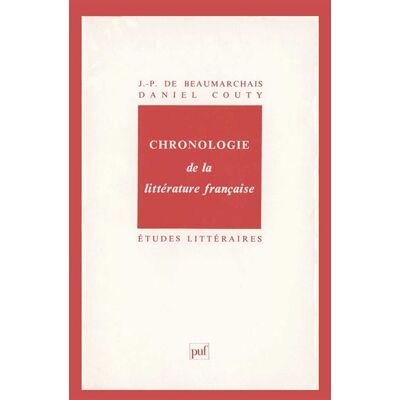 Puf Chronologie de la littérature française - Publicité Puf Chronologie de la littérature française - Publicité