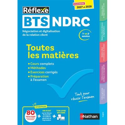 Toutes les matières BTS NDRC - 8 - Daniel Bonnet-Piron - Nathan - broché - Scolaire / Universitaire - Publicité Toutes les matières BTS NDRC - 8 - Daniel Bonnet-Piron - Nathan - broché - Scolaire / Universitaire - Publicité