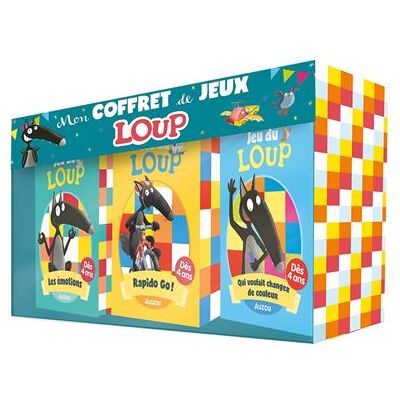 Jeux de cartes - mon coffret de jeux loup 3 jeux de cartes - Orianne Lallemand - Auzou Philippe Eds - Coffret - Jeux livres objets - Publicité Jeux de cartes - mon coffret de jeux loup 3 jeux de cartes - Orianne Lallemand - Auzou Philippe Eds - Coffret - Jeux livres objets - Publicité