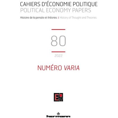 Cahiers d'économie politique n°80 Numéro varia - Patrick Mardellat - Hermann - broché - Revue - Publicité Cahiers d'économie politique n°80 Numéro varia - Patrick Mardellat - Hermann - broché - Revue - Publicité