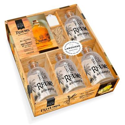 Le petit bar des rhums arrangés + 4 boutielles en verre + 1 - Sandrine Houdré-Grégoire - Larousse - Coffret - Jeux livres objets - Publicité Le petit bar des rhums arrangés + 4 boutielles en verre + 1 - Sandrine Houdré-Grégoire - Larousse - Coffret - Jeux livres objets - Publicité