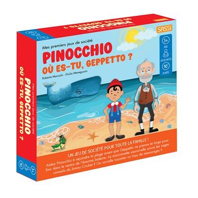Pinocchio. Où es-tu, Geppetto ? - Mes premiers jeux de société - - Roberta Marcolin - Sassi - Jeux livres objets - Publicité Pinocchio. Où es-tu, Geppetto ? - Mes premiers jeux de société - - Roberta Marcolin - Sassi - Jeux livres objets - Publicité