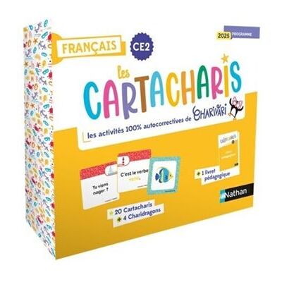 Les Cartacharis - Français CE2 - Delphine Guichard - Nathan - Boîte ou accessoire - Scolaire / Universitaire - Publicité Les Cartacharis - Français CE2 - Delphine Guichard - Nathan - Boîte ou accessoire - Scolaire / Universitaire - Publicité
