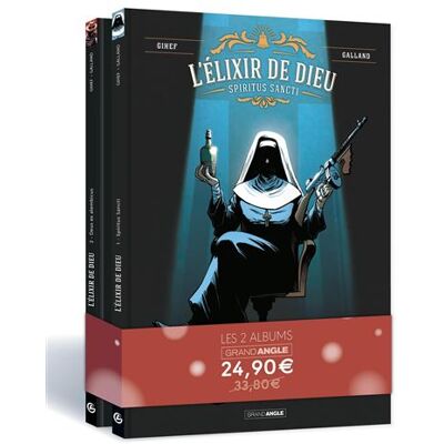 L'Elixir de Dieu - pack promo vol. 01 + vol. 02 - Gihef - Bamboo Eds - Coffret - Bande dessinée - Publicité L'Elixir de Dieu - pack promo vol. 01 + vol. 02 - Gihef - Bamboo Eds - Coffret - Bande dessinée - Publicité