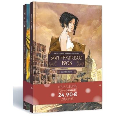 San Francisco 1906 - pack promo vol. 01 + vol. 02 - Fabrice Meddour - Bamboo Eds - Coffret - Bande dessinée - Publicité San Francisco 1906 - pack promo vol. 01 + vol. 02 - Fabrice Meddour - Bamboo Eds - Coffret - Bande dessinée - Publicité