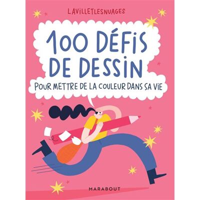 100 défis de dessin Pour mettre de la couleur dans sa vie - Lavilletlesnuages - Marabout - broché - Livre-jeu - Publicité 100 défis de dessin Pour mettre de la couleur dans sa vie - Lavilletlesnuages - Marabout - broché - Livre-jeu - Publicité
