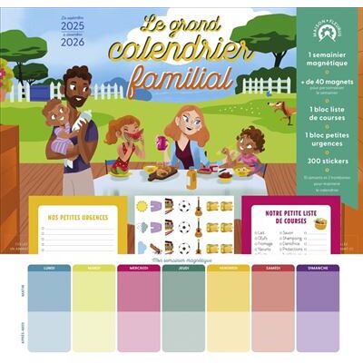 Le grand calendrier familial 2025/2026 - Colonel Moutarde - Fleurus - broché - Calendrier - Publicité Le grand calendrier familial 2025/2026 - Colonel Moutarde - Fleurus - broché - Calendrier - Publicité