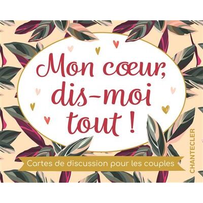 Mon coeur, dis-moi tout! Cartes de discussion - 40 cartes - Petra Theissen - Chantecler - Jeux livres objets - Publicité Mon coeur, dis-moi tout! Cartes de discussion - 40 cartes - Petra Theissen - Chantecler - Jeux livres objets - Publicité