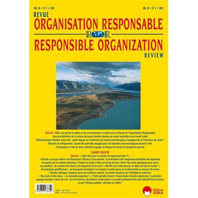 2025, une année d'audace et de reconnaissance multiple pour la revue ROR Revue de l'organisation responsable volume 29 n°4-2025 - Collectif - Eska - broché - Revue - Publicité 2025, une année d'audace et de reconnaissance multiple pour la revue ROR Revue de l'organisation responsable volume 29 n°4-2025 - Collectif - Eska - broché - Revue - Publicité