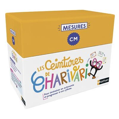 Les ceintures de Charivari - CM - Grandeurs et mesures - Delphine Guichard - Nathan - Boîte ou accessoire - Scolaire / Universitaire - Publicité Les ceintures de Charivari - CM - Grandeurs et mesures - Delphine Guichard - Nathan - Boîte ou accessoire - Scolaire / Universitaire - Publicité