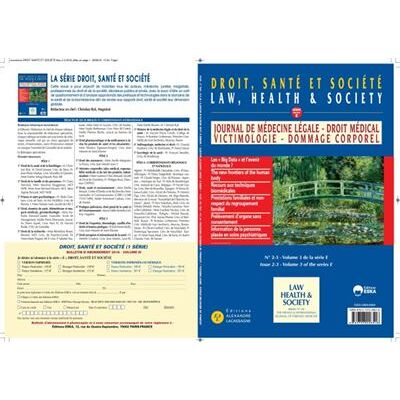 Droit sante et societe n°2-3 vol 3 serie e Recours aux techniques biomedicales - EDITIONS ESKA - Eska - broché - Revue - Publicité Droit sante et societe n°2-3 vol 3 serie e Recours aux techniques biomedicales - EDITIONS ESKA - Eska - broché - Revue - Publicité