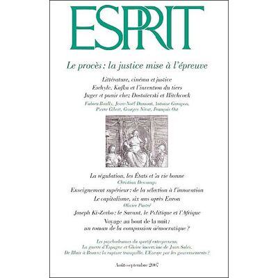 Le procès, la justice mise à l'épreuve Tome 07 -8 - Collectif - Esprit - broché - Revue - Publicité Le procès, la justice mise à l'épreuve Tome 07 -8 - Collectif - Esprit - broché - Revue - Publicité