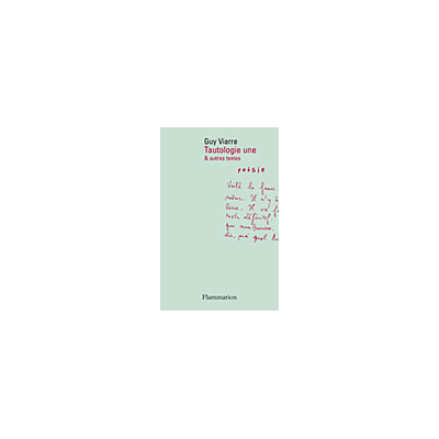 Devant le temps Et autres textes - Guy Viarre - Flammarion - broché - Poésie - Publicité Devant le temps Et autres textes - Guy Viarre - Flammarion - broché - Poésie - Publicité