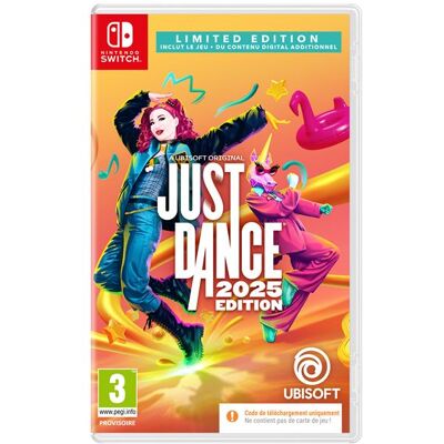 Ubisoft Just Dance 2025 Edition Limitée Exclusive Fnac Code in a box Nintendo Switch - Publicité Ubisoft Just Dance 2025 Edition Limitée Exclusive Fnac Code in a box Nintendo Switch - Publicité
