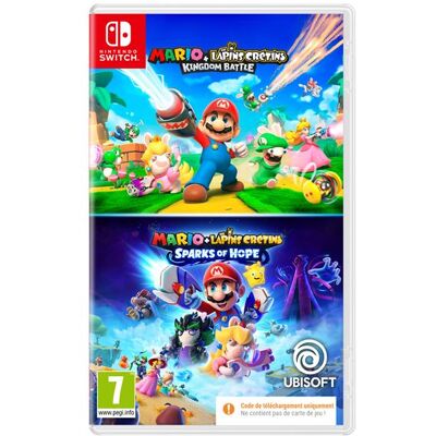 UBISOFT EMEA Compilation Mario + The Lapins Crétins® Kingdom Battle + Mario + The Lapins Crétins® Sparks of Hope Code in a box Nintendo Switch - Publicité UBISOFT EMEA Compilation Mario + The Lapins Crétins® Kingdom Battle + Mario + The Lapins Crétins® Sparks of Hope Code in a box Nintendo Switch - Publicité