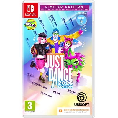 UBISOFT EMEA Just Dance 2026 Limited Edition Code in a box Nintendo Switch - Publicité UBISOFT EMEA Just Dance 2026 Limited Edition Code in a box Nintendo Switch - Publicité