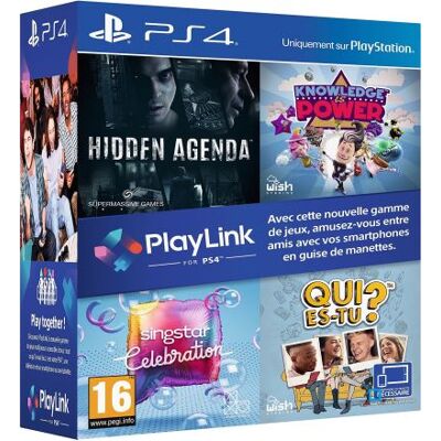 Sony Pack Playlink Qui es-tu ? + Knowledge is Power + Singstar Celebration + Hidden Agenda PS4 - Gamme PlayLink - Publicité Sony Pack Playlink Qui es-tu ? + Knowledge is Power + Singstar Celebration + Hidden Agenda PS4 - Gamme PlayLink - Publicité