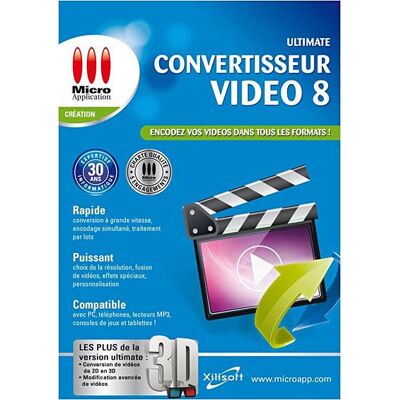 Micro Application Convertisseur Video Ultimate 8 PC - Publicité Micro Application Convertisseur Video Ultimate 8 PC - Publicité