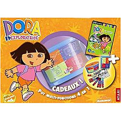Logithéque Dora et les animaux de la jungle + Pot à crayons - Publicité Logithéque Dora et les animaux de la jungle + Pot à crayons - Publicité