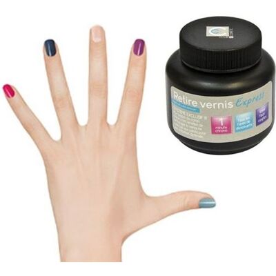 Eurowebbiz Pot Enlève Vernis - Système de Lamelles Indolore - 59ml - Publicité Eurowebbiz Pot Enlève Vernis - Système de Lamelles Indolore - 59ml - Publicité