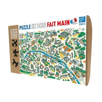 Puzzle en Bois Michele Wilson - Labyrinthes de Paris - 29 x 21 cm - Publicité Puzzle en Bois Michele Wilson - Labyrinthes de Paris - 29 x 21 cm - Publicité