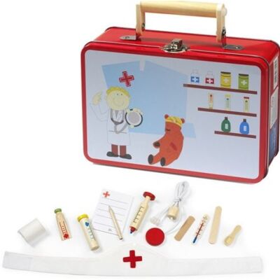 Ensemble de médecin en bois et métal pour enfants - Jouet éducatif - Publicité Ensemble de médecin en bois et métal pour enfants - Jouet éducatif - Publicité