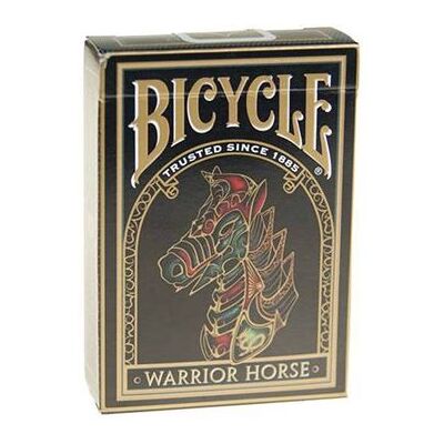 Bicycle WARRIOR HORSE – Jeu de 54 cartes toilées plastifiées – format poker – 2 index standards - Publicité Bicycle WARRIOR HORSE – Jeu de 54 cartes toilées plastifiées – format poker – 2 index standards - Publicité