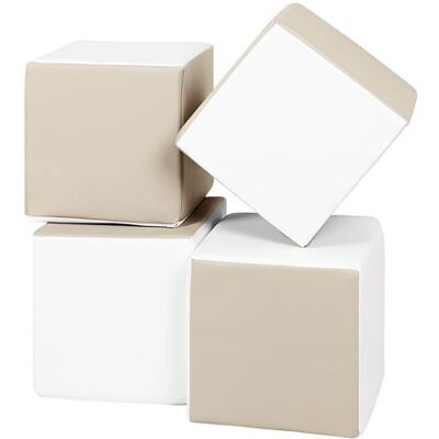 Non communiqué Lot cubes XXL mousse 4 pcs blanc, cappuccino Marron - Publicité Non communiqué Lot cubes XXL mousse 4 pcs blanc, cappuccino Marron - Publicité