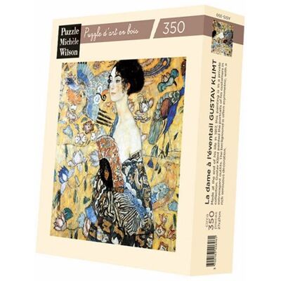 Puzzle La Dame à l'Éventail de Klimt - Beige - 27 x 27 cm - Publicité Puzzle La Dame à l'Éventail de Klimt - Beige - 27 x 27 cm - Publicité