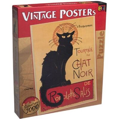 Vintage Posters Chat Noir 1000 Piece Puzzle by Buffalo Games noir - Publicité Vintage Posters Chat Noir 1000 Piece Puzzle by Buffalo Games noir - Publicité
