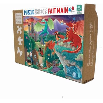 Puzzle Dragons Michele Wilson - Puzzle en bois de 50 pièces pour enfants - Publicité Puzzle Dragons Michele Wilson - Puzzle en bois de 50 pièces pour enfants - Publicité