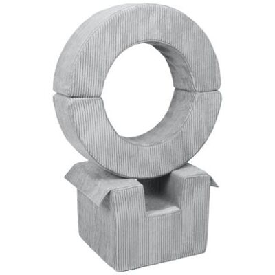 Non communiqué Ensemble de cerceaux 3 blocs gris velours côtelé gris - Publicité Non communiqué Ensemble de cerceaux 3 blocs gris velours côtelé gris - Publicité