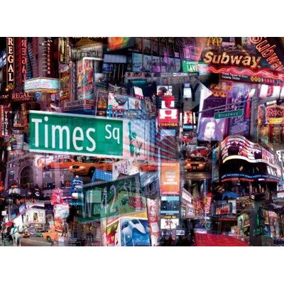 Buffalo Games City Collages, Times Square - 1000pc Jigsaw Puzzle - Publicité Buffalo Games City Collages, Times Square - 1000pc Jigsaw Puzzle - Publicité