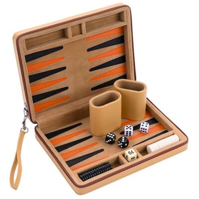Longfield Games Backgammon - 9 pouces Beige - Backgammon avec fermeture éclair - Publicité Longfield Games Backgammon - 9 pouces Beige - Backgammon avec fermeture éclair - Publicité