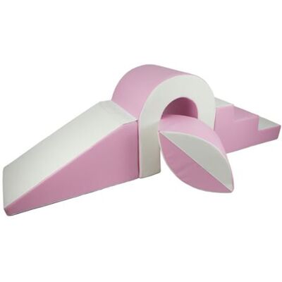 Non communiqué Set de blocs en mousse 4 éléments blanc rose pastel Marron - Publicité Non communiqué Set de blocs en mousse 4 éléments blanc rose pastel Marron - Publicité