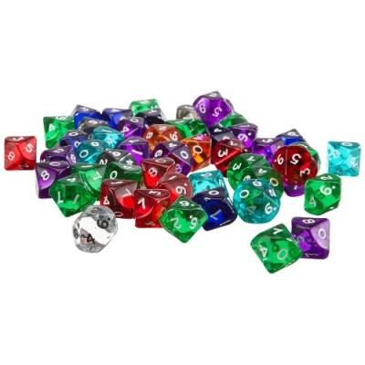 Philos 10-SIDED, TRANSPARENT, DICE, 50ER BAG - Publicité Philos 10-SIDED, TRANSPARENT, DICE, 50ER BAG - Publicité