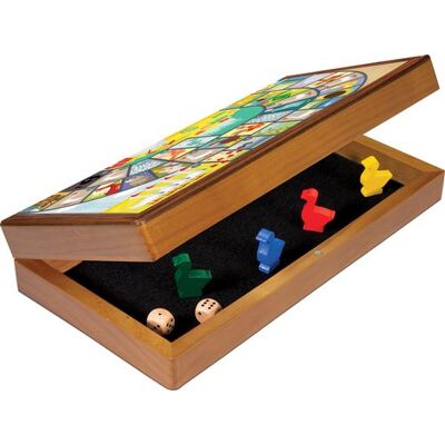 Jeu de l’oie en bois Asmodee Rabattable Multicolore - Publicité Jeu de l’oie en bois Asmodee Rabattable Multicolore - Publicité