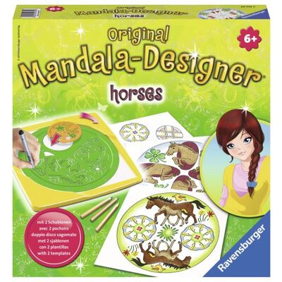Mandala Designer Original Horses Ravensburger Bleu - Publicité Mandala Designer Original Horses Ravensburger Bleu - Publicité