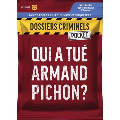 Jeu d'enquête Asmodee Dossiers Criminels Pocket 4 Qui a tué Armand Pichon ? Multicolore - Publicité Jeu d'enquête Asmodee Dossiers Criminels Pocket 4 Qui a tué Armand Pichon ? Multicolore - Publicité