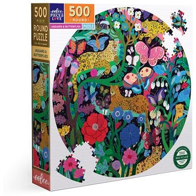 eeBoo Jaguars & Papillons - Puzzle 500 pièces - Publicité eeBoo Jaguars & Papillons - Puzzle 500 pièces - Publicité