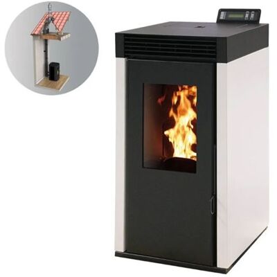 Interstoves Pack Poêle à Granulés Marina 8 Étanche + Kit Conduit Double Flux Vertical Ø80/125 - Blanc Blanc - Publicité Interstoves Pack Poêle à Granulés Marina 8 Étanche + Kit Conduit Double Flux Vertical Ø80/125 - Blanc Blanc - Publicité